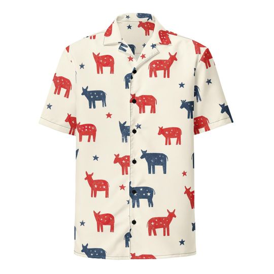 Democrat Hawaiian Shirt, Democratic Party Shirt, Liberal Hawaiian Shirt, Presidential Elections Hawaiian Shirt