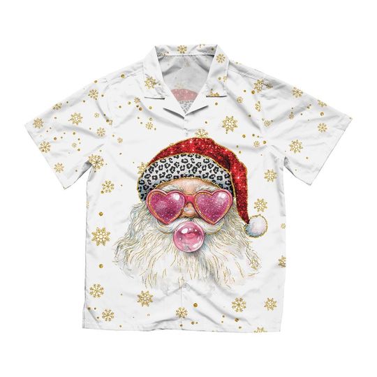Santa Hawaiian Shirt, Xmas Hawaiian Shirt, Hawaiian Christmas Shirt, Funny Santa Shirt, Winter Santa Hawaiian Shirt, Tis The Season Shirt