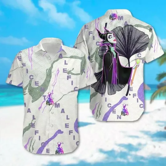 Villain Maleficent Sleeping Beauty Halloween Spooky Season Hawaiian Shirt