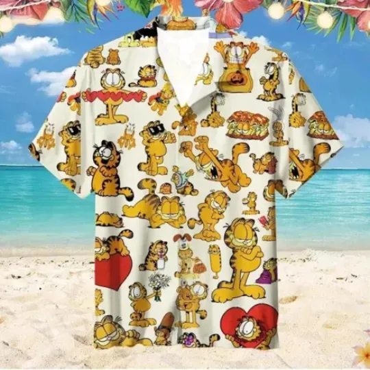 Garfield Collage Hawaiian Shirt, Gift For Men and Women