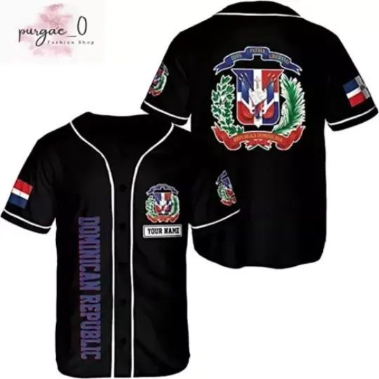 Personalized Dominican Republic Baseball Jersey 3D, Republica Dominicana Shirt