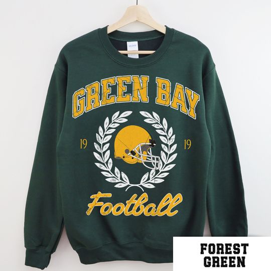 Green Bay Football Sweatshirt, Packers Crewneck, Vintage Style Green Bay Sweatshirt, Green Bay Football Sweater, Packers Sweatshirt