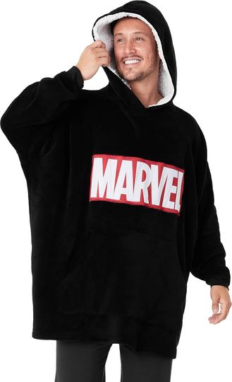 Marvel Gifts for Adults & Teens, Blanket Hoodie for Men and Women,Trendy Wearable Blanket for Avengers Fans