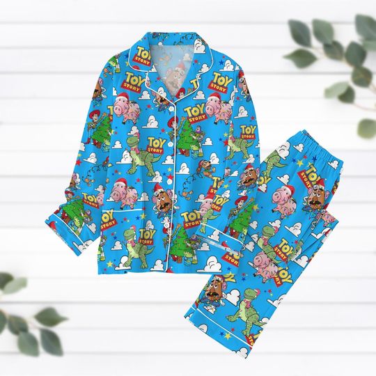 Christmas Toy Story Pajamas Set, Toy Story Friends Matching Pajamas, Woody Buzz Lightyear Midnight Pjs, Disney Movie Holiday Pajamas