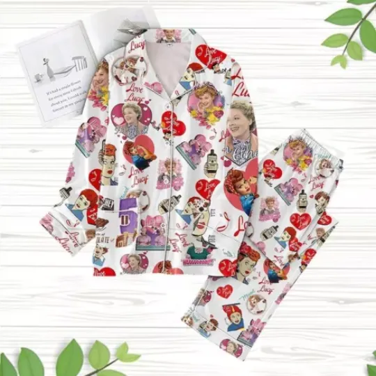 I Love Lucy Movie Pajamas, I Love Lucy Christmas Gift Pajamas Set