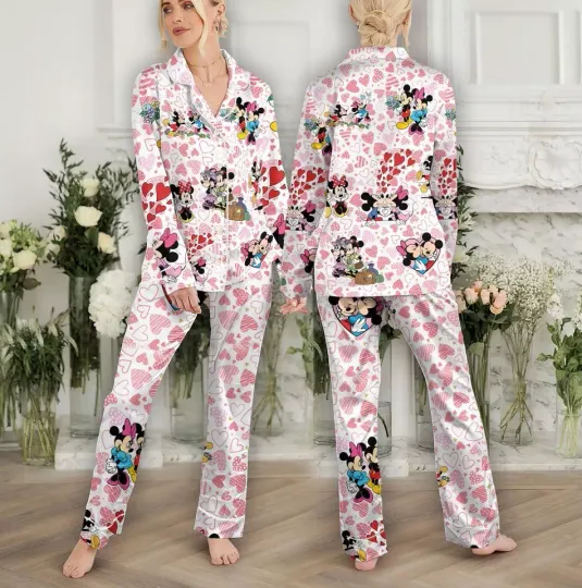 Tropical Mickey & Minnie Pajamas Set, Aloha Disney Christmas pajamas Set