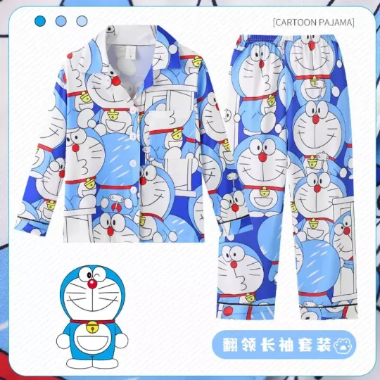 Christmas Doraemon Pajamas Set, Anime Fan Gift Christmas Pajamas Set