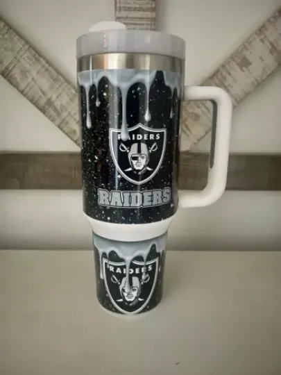 Las Vegas Raiders Football 40oz Tumbler