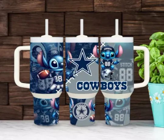 Dallas Cowboys Football Stitch 40oz Tumbler