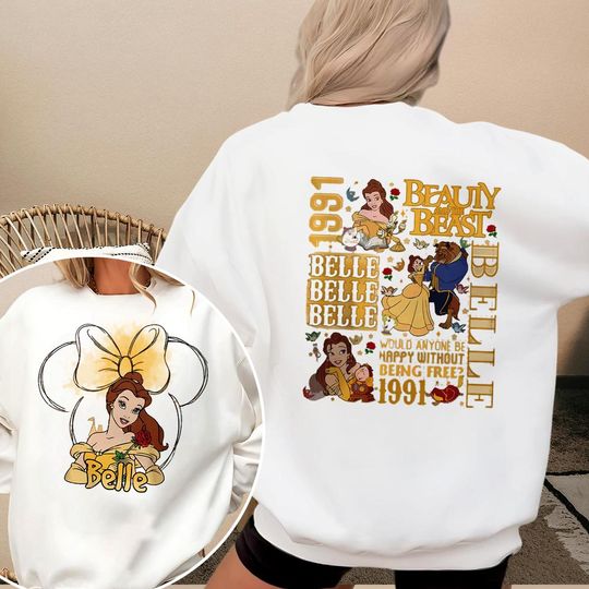 Beauty And The Beast Shirt, Belle Princess Shirt, Beauty And The Beast Belle Princess Portrait Shirt, Princess Belle Est 1991 Shirt