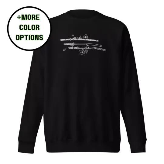 Zoro 3 Sword Style Unisex Embroidered Premium Anime Crewneck Sweatshirt S-3XL