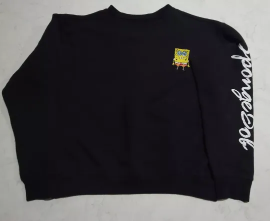 Nick 90s Spongebob Squarepants Embroidered Sweatshirt Size Small NWOT