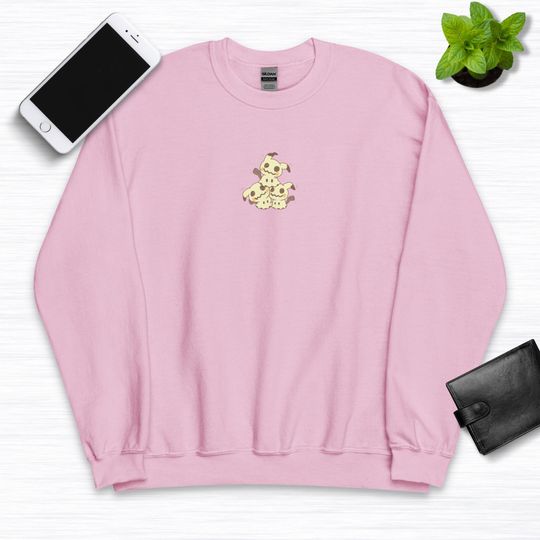 Mimikyu Sweatshirt, Kawaii Ghost Hoodie, Anime Lover Crewneck, Halloween Sweater, Lonely Spirit Long Sleeve, Gamer Pullover, Top for Gamers