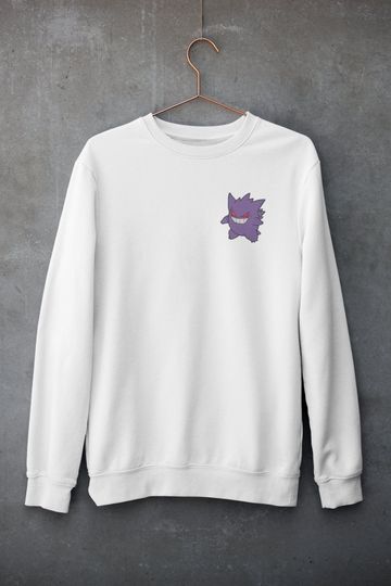 Embroidered Gengar Pocket Monster Sweatshirt