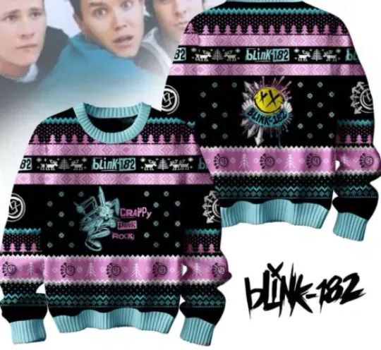 Bg B182 Fan 2024 Crappy Punk Rock Christmas Ugly Sweater