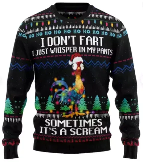 Hei Hei Moanas Ugly Knitted Christmas Sweatshirt, Xmas Sweater