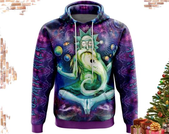Rick And Rickandmorty Trippy Cosmic Rick Hoodie 3D, Rick And Rickandmorty 3D Hoodie, Rick And Rickandmorty Xmas Hoodie 3D, Christmas Hoodie 3D.
