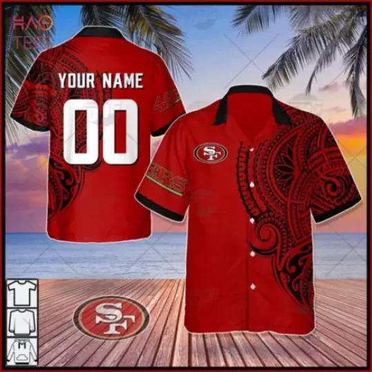 Personalize football San Francisco 49ers Polynesian Tattoo Trending Summer Hawaiian