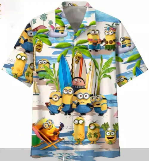 Summer Beach Minion Hawaiian Shirt