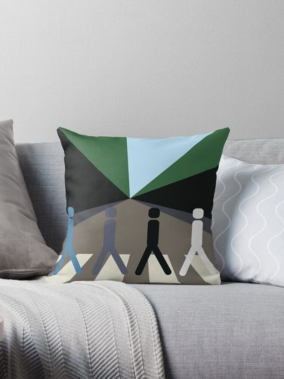 abbey road minimal album cover Pillow