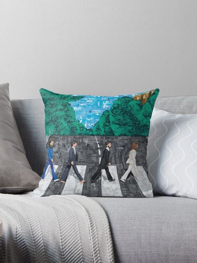 Abstract Abbey Road Pillow
