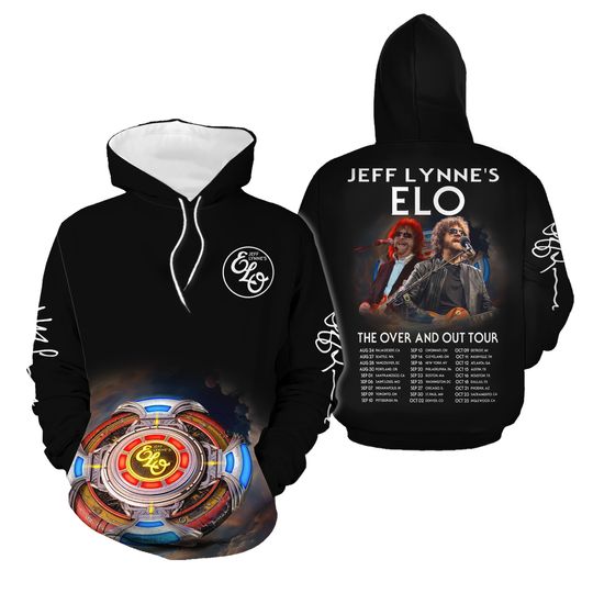 Jeff Lynne’s Elo The Over And Out Tour 2024 3D Hoodie