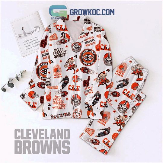 Cleveland Browns Here We Go Pajamas