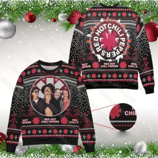 Red Hot Chili Peppers Band Rock Band Ugly Christmas Sweater Full Sizes