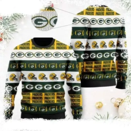 Green Bay Packers football Football Team Christmas 2024 Ugly Sweater