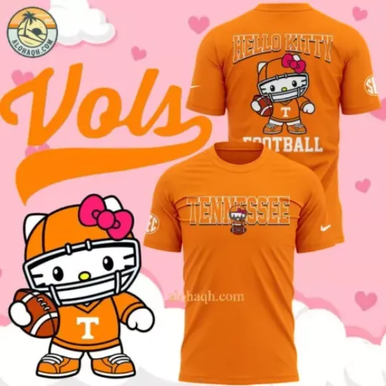 Tennessee Volunteers Football x Hello Kitty 3D T-Shirt