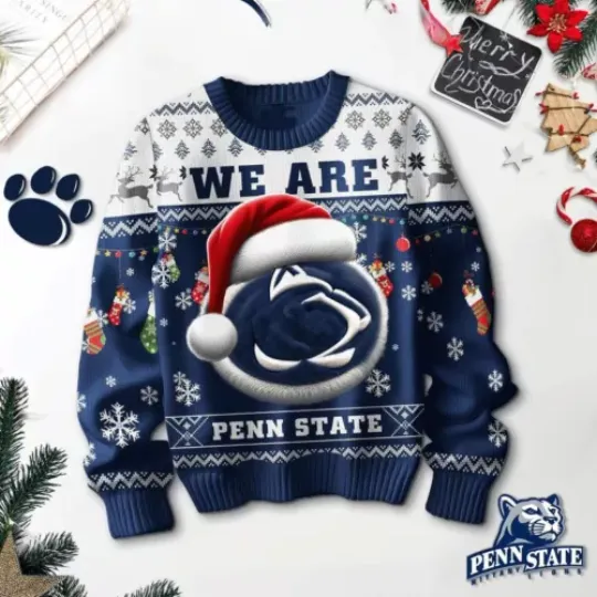 Penn State Nittany Lions We Are Penn State Football Christmas Ugly Sweater