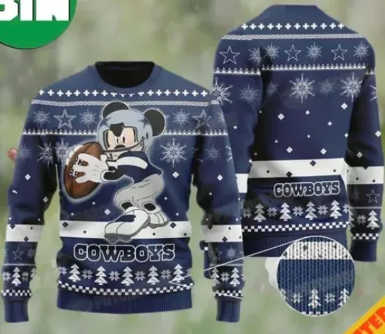 Dallas Cowboys Mickey Mouse football Football Team Ugly Sweater-football Sweatshirt
