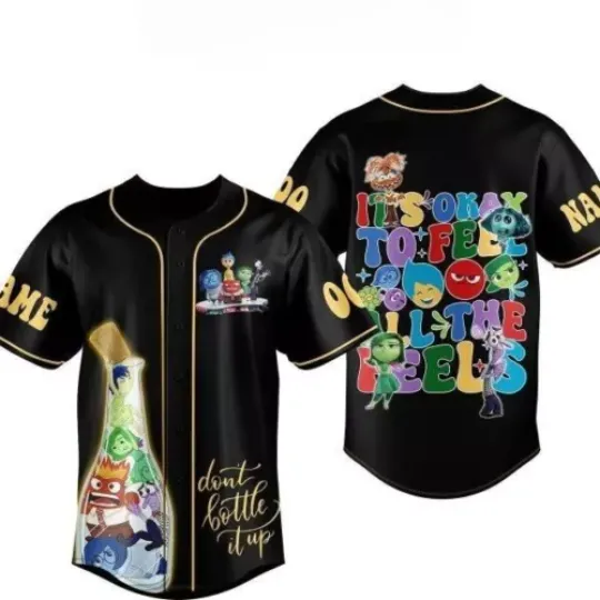 Inside Out 2024 Don’t Bottle It Up Personalized Baseball Jersey
