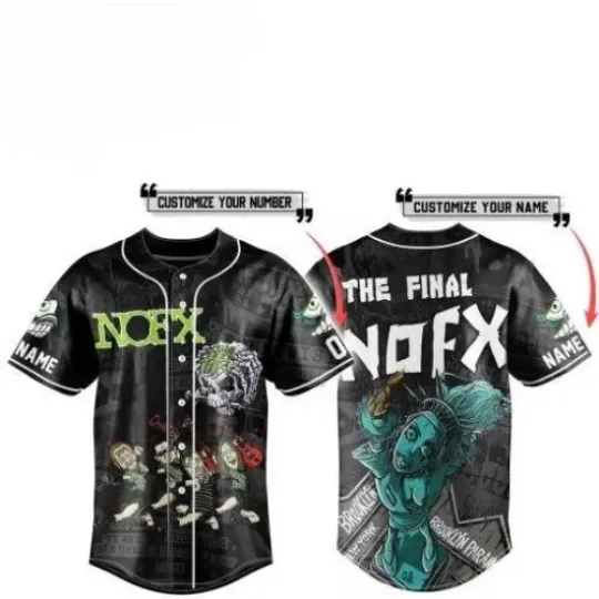 NOFX Band The Final Shows Customized Baseball Jersey