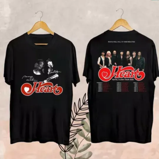 Rock Band Heart 2025 Tour Shirt, Heart Band Royal Flush Tour 2025 T-Shirt