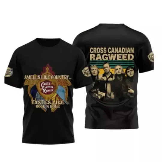 Discover Cross Canadian Ragweed New 3D T-Shirt All Size Reunion HOT, Tour Music 2025