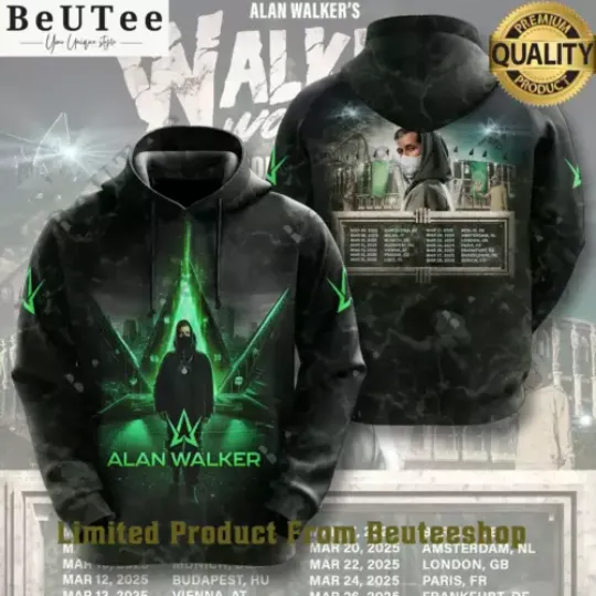 DJ A Walker Walker World Tour 2024 2025 3D Hoodie