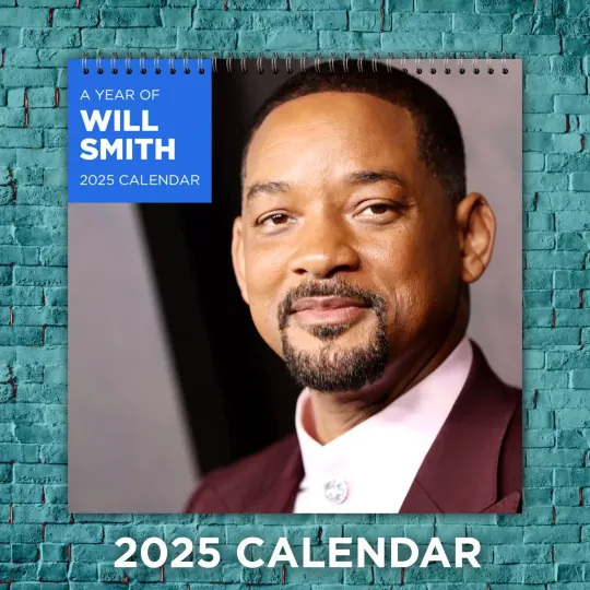 Will Smith 2025 Hollywood Stars Calendar, 12-Month Actor Wall Calendar