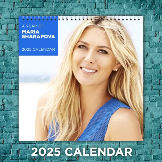 Maria Sharapova 2025 Tennis Stars Calendar, 12-Month Athlete Wall Calendar