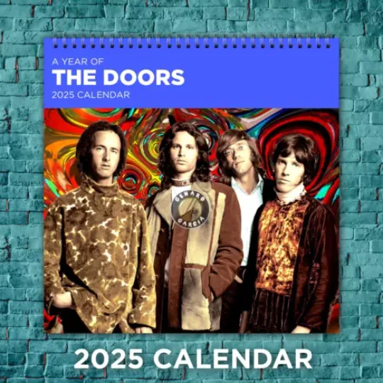 The Doors 2025 Classic Rock Calendar, 12-Month Band Wall Calendar