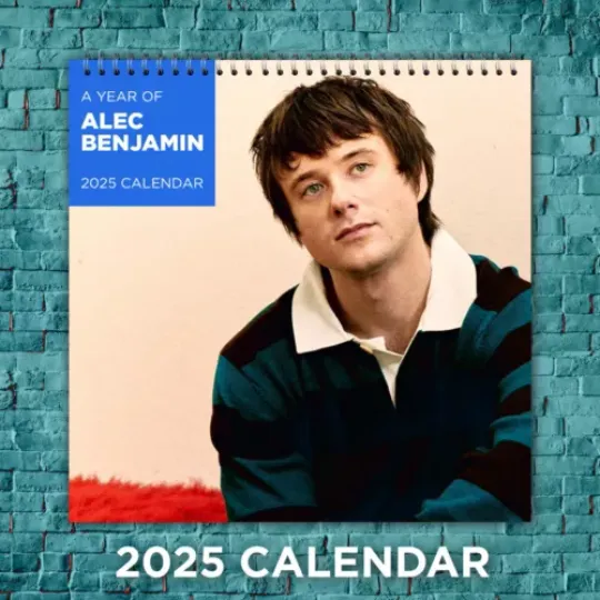 Alec Benjamin 2025 Indie Music Stars Calendar, 12-Month Singer Wall Calendar