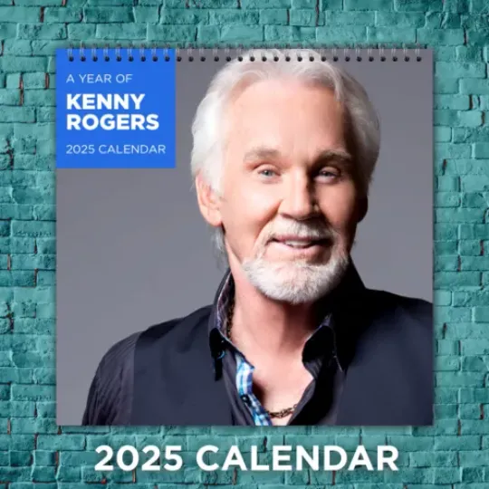 Kenny Rogers 2025 Country Music Legends Calendar, 12-Month Singer Wall Calendar