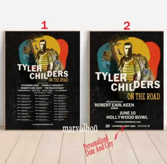 Custom Tyler Childers On The Road US Tour For 2025 Poster