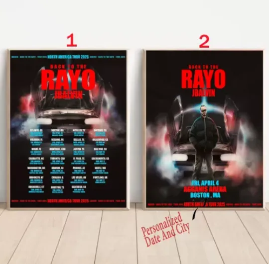 Custom J Balvin North America Tour 2025 Poster