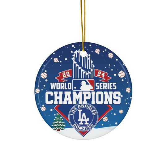 Dodgers World Series Champions 2024 Baseball Ornaments for Christmas Tree Los Angeles Dodgers Baseball World Series LAC