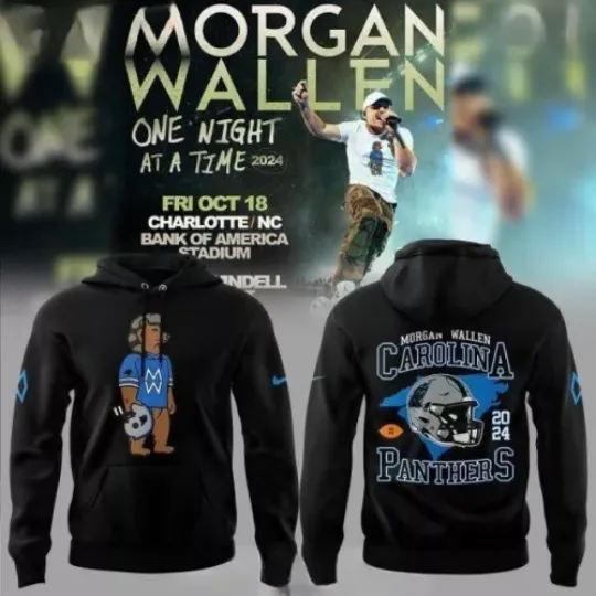 Carolina Panthers x Wallen Western 2024 Black Hoodie