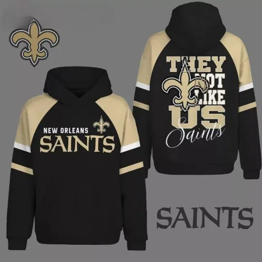 New 0.rle.ans Saints They Not Like Us Black Hoodie