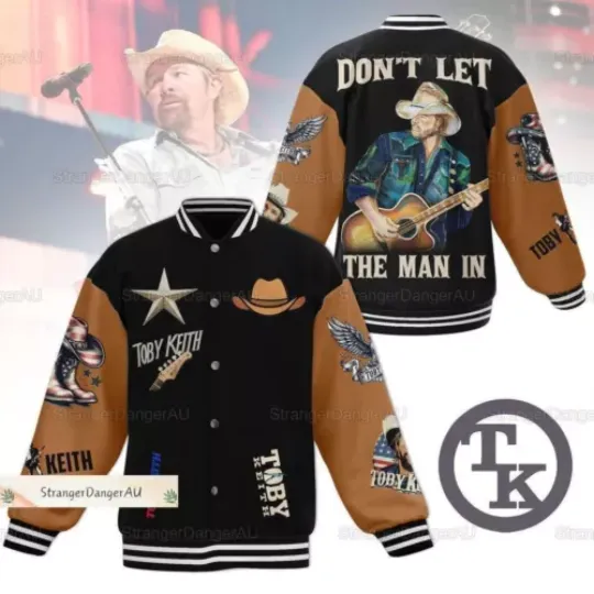 Retro Toby Keith Jacket, Toby Keith Honoring Baseball Jacket