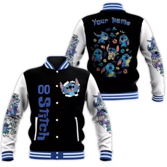 Personalized Stitch Disney Baseball Jacket