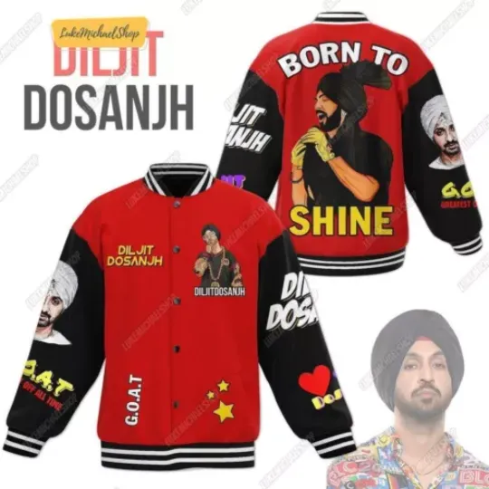 Diljit Dosanjh Baseball Jacket, Punjabi Singer Jacket Men